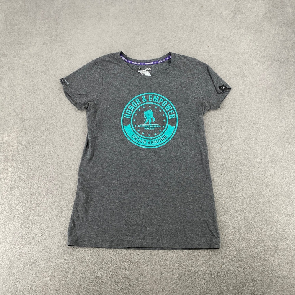 Under Armour Wounded Warrior Project Honor Empower Tee Gray Teal Medium